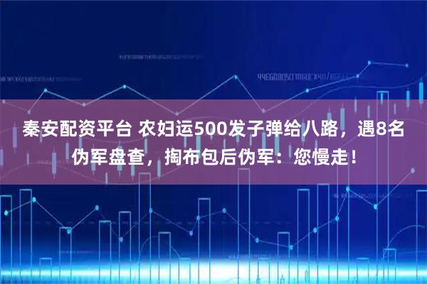 秦安配资平台 农妇运500发子弹给八路，遇8名伪军盘查，掏布包后伪军：您慢走！