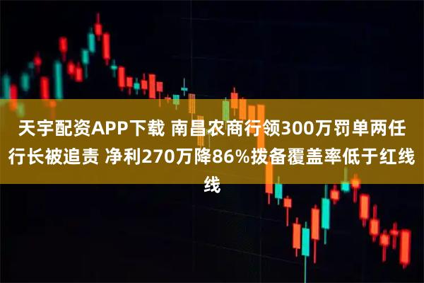 天宇配资APP下载 南昌农商行领300万罚单两任行长被追责 净利270万降86%拨备覆盖率低于红线